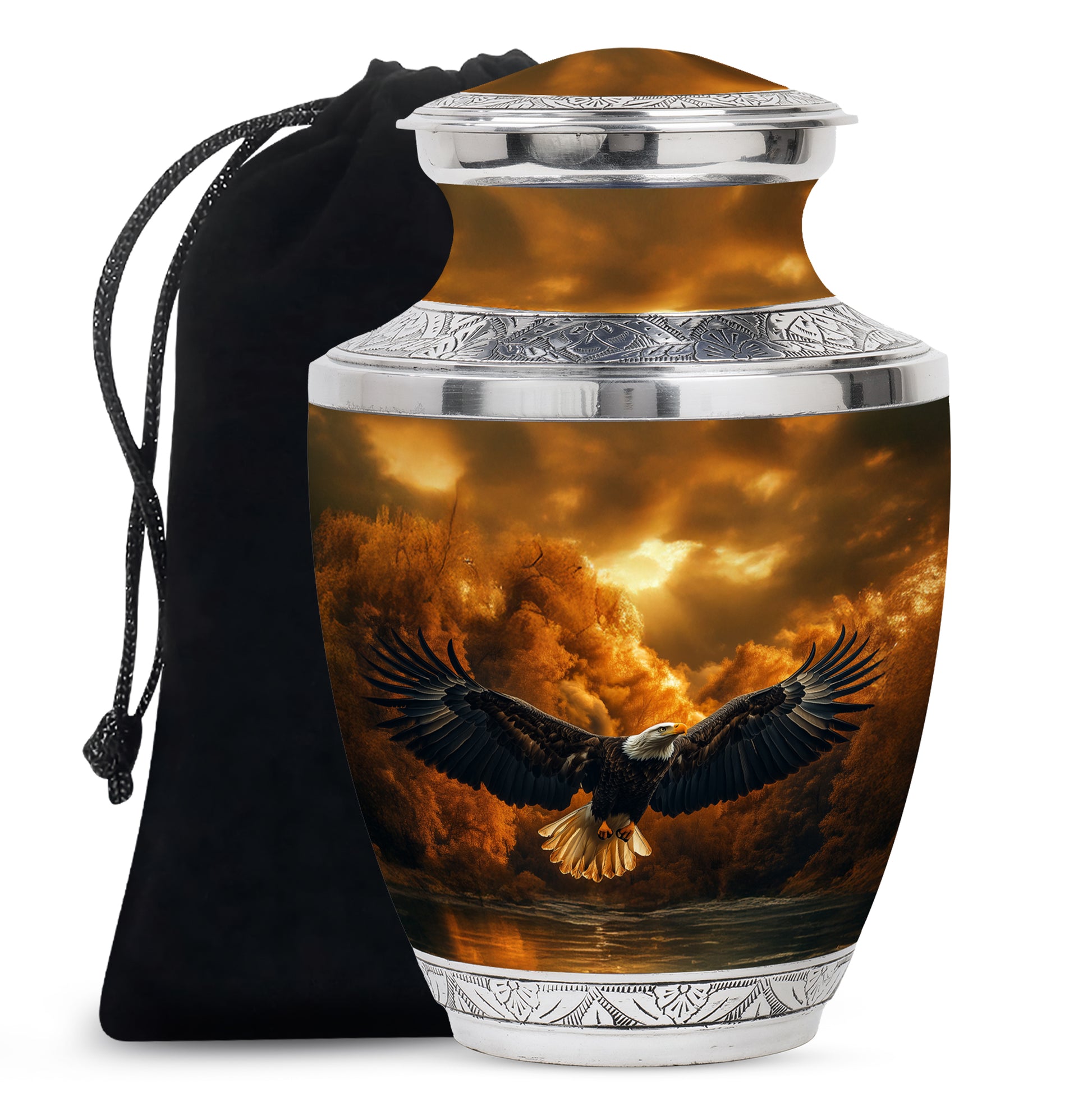 Fierce Eagle Memorial Urn for Ashes - Cremation Urn For Men