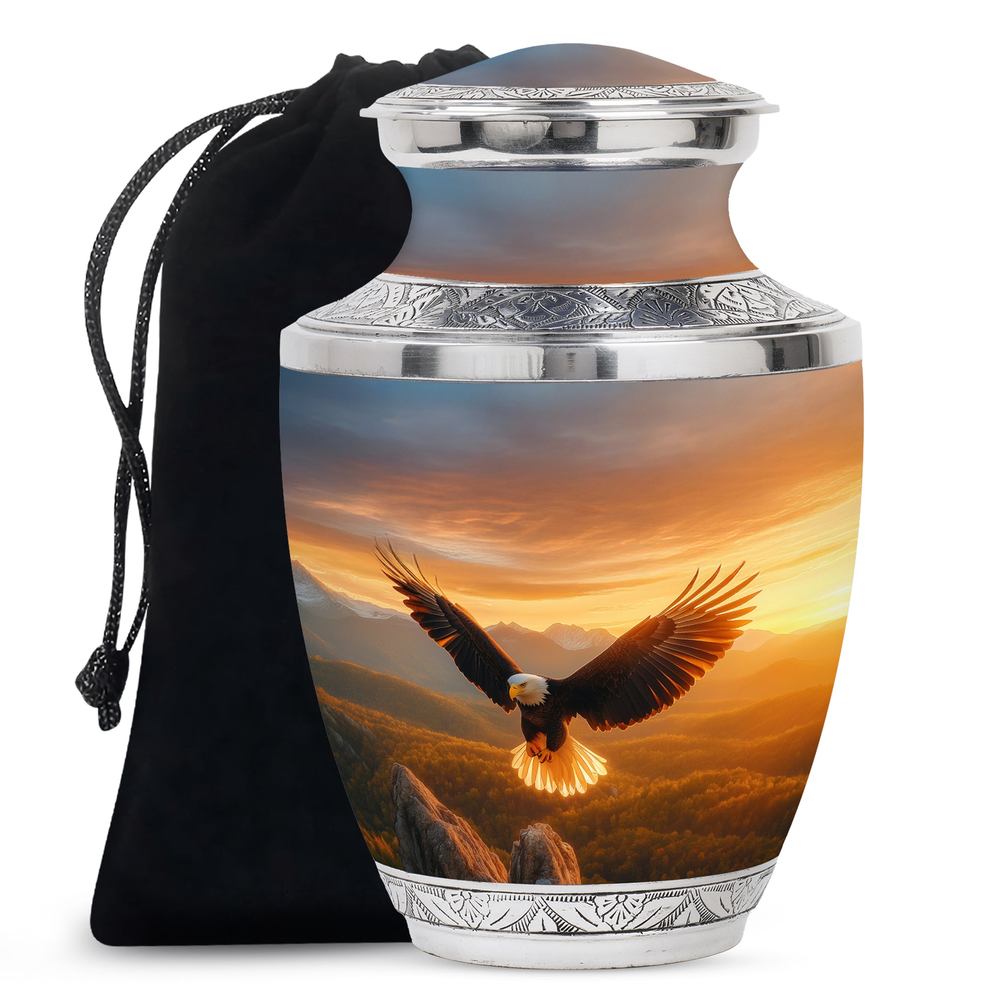 Flying Eagle Memorial Ashes Urn for Cremation - Urn For Ground Burial