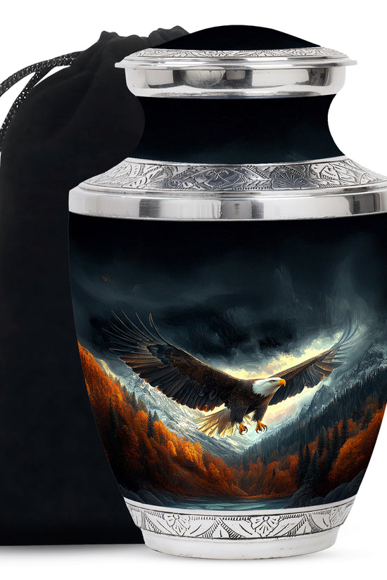 Bald Eagle Funeral Urn For Men & Women - Bird Cremation Urn