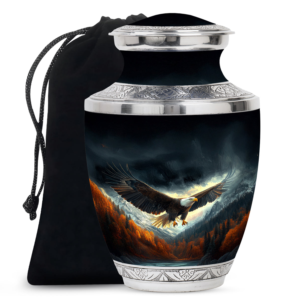 Bald Eagle Funeral Urn For Men & Women - Bird Cremation Urn