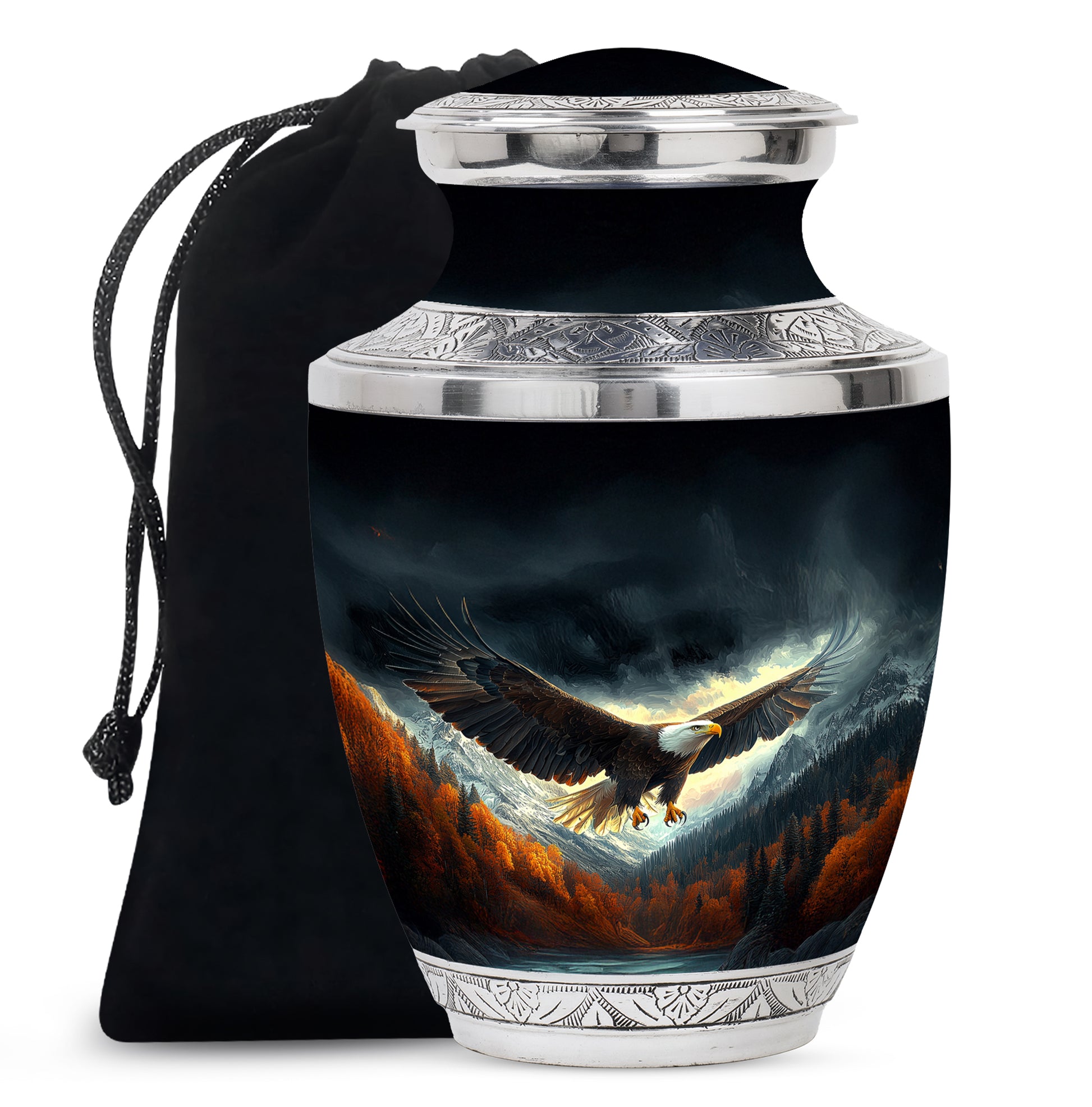 Bald Eagle Funeral Urn For Men & Women - Bird Cremation Urn
