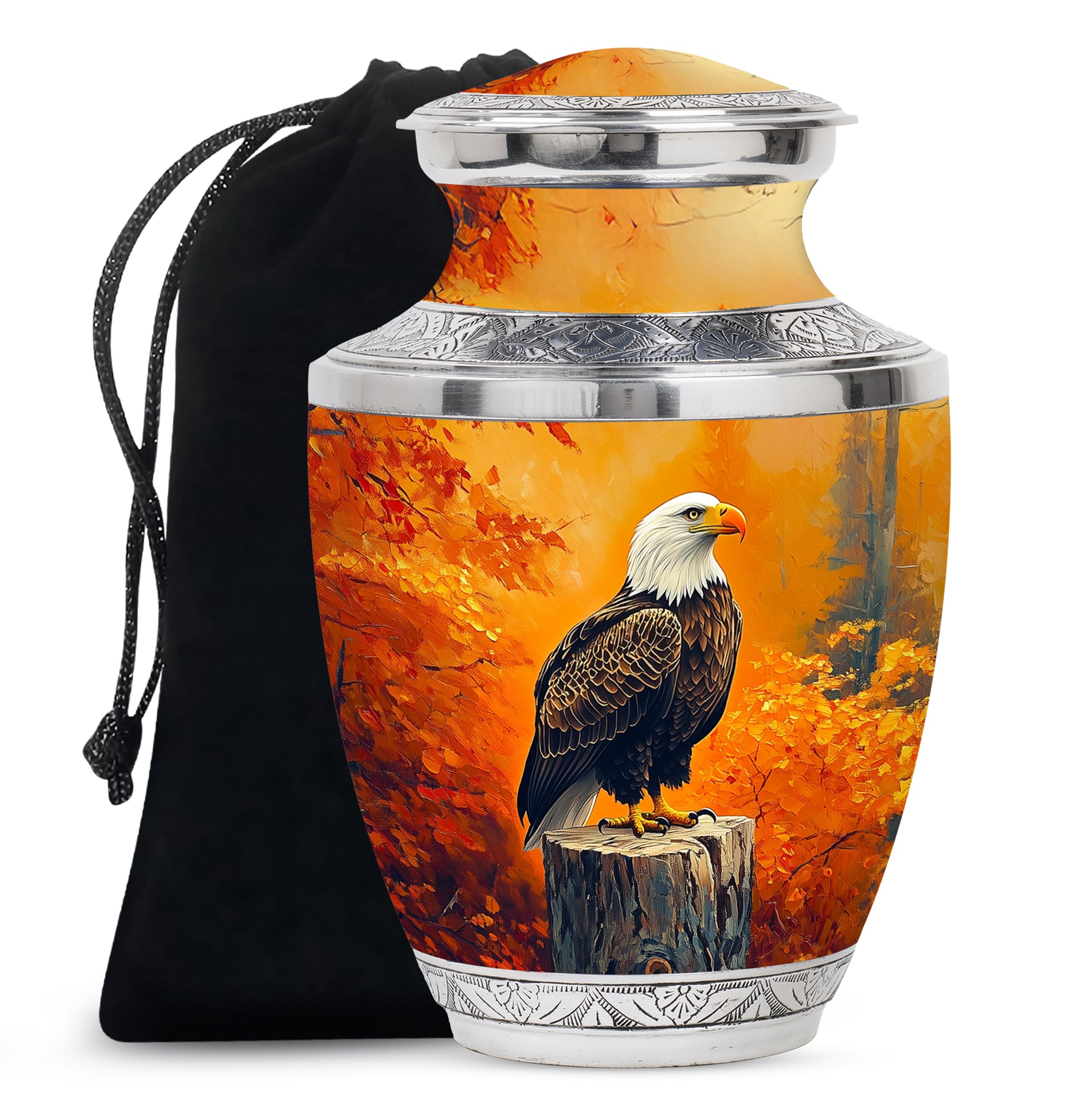 Orange Cremation Urn For Ashes - Bald Funeral Urn For Sale