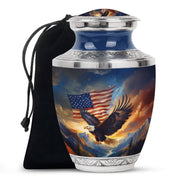 Military Memorial Urn - Bald Eagle Memorial Urn For Loved Ones