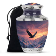 Beautiful Mountain Theme Funeral Urn - Eagle Theme Memorial Urn For Ashes