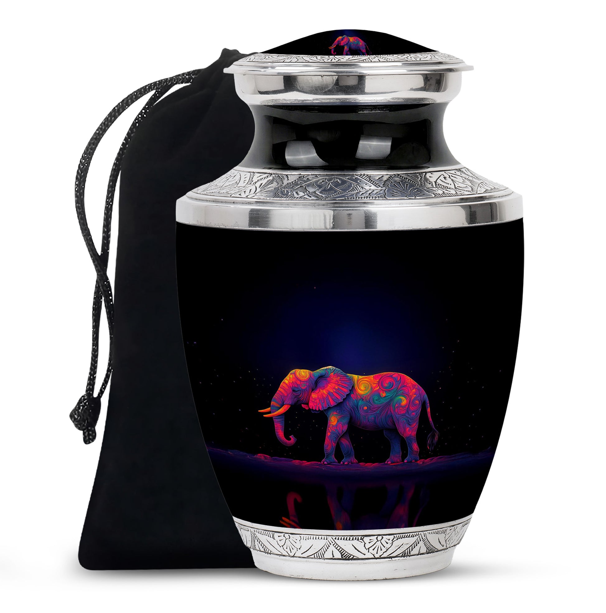 Colorful Elephant Urn – Artistic Cremation Urn For Loved Ones
