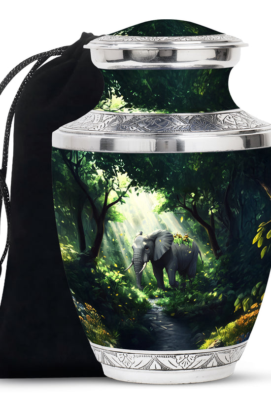Animated Forest Themed Urn For Ashes - Elephant Urns For Cremation