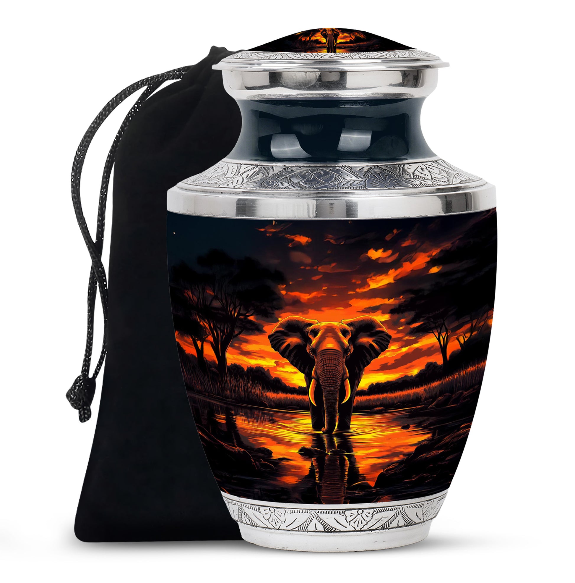 Colorful Elephant Urn – Artistic Cremation Urn For Loved Ones