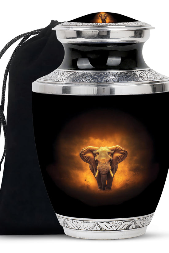Elephant Tribute Memorial Urn - Stylish Cremation Urn For Human Ashes