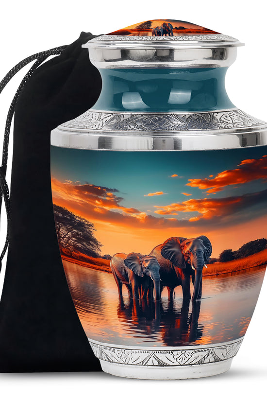 Elephant Mother Bond Memorial Urn - Peaceful Cremation Urn For Mother