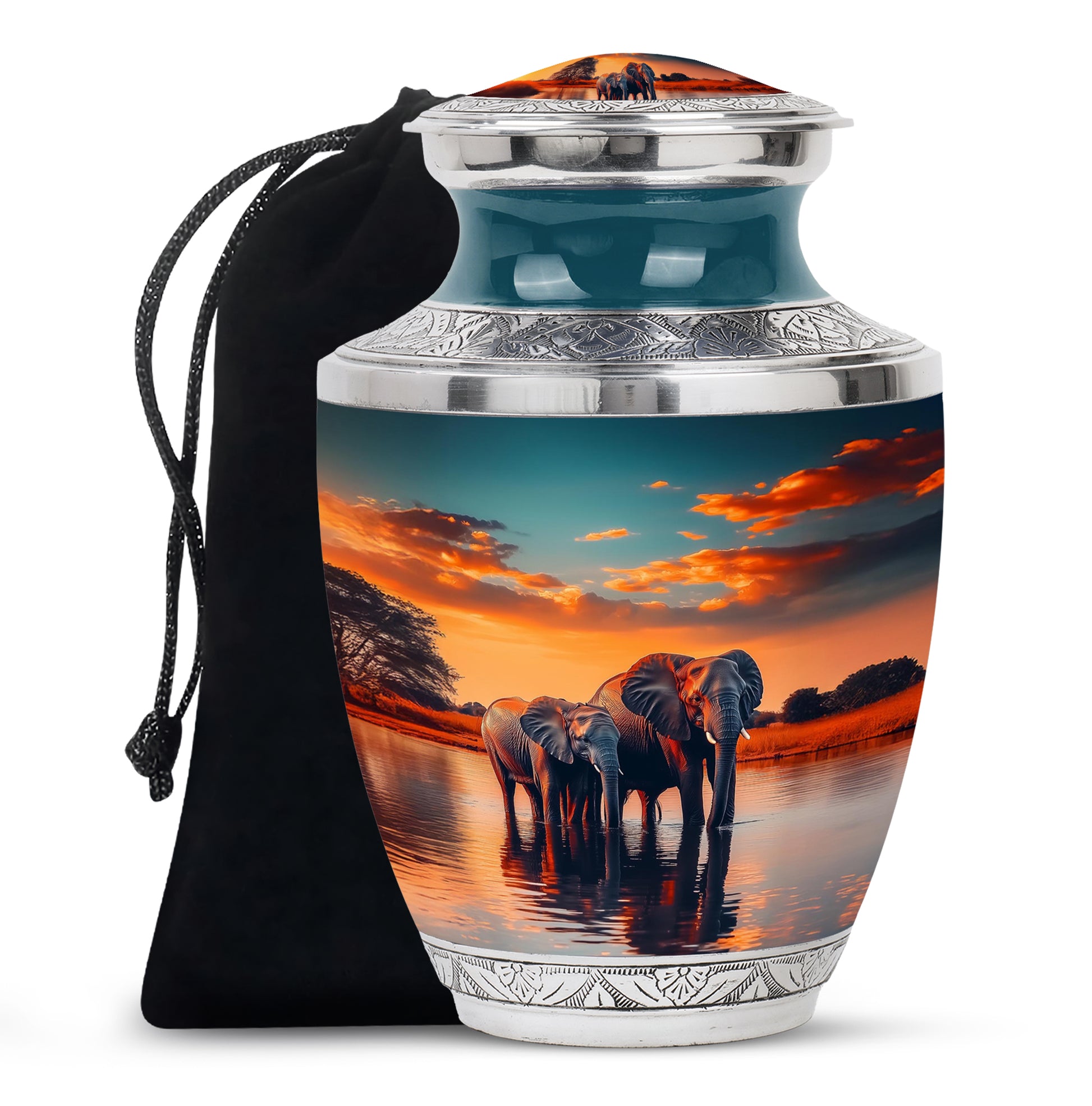 Elephant Mother Bond Memorial Urn - Peaceful Cremation Urn For Mother
