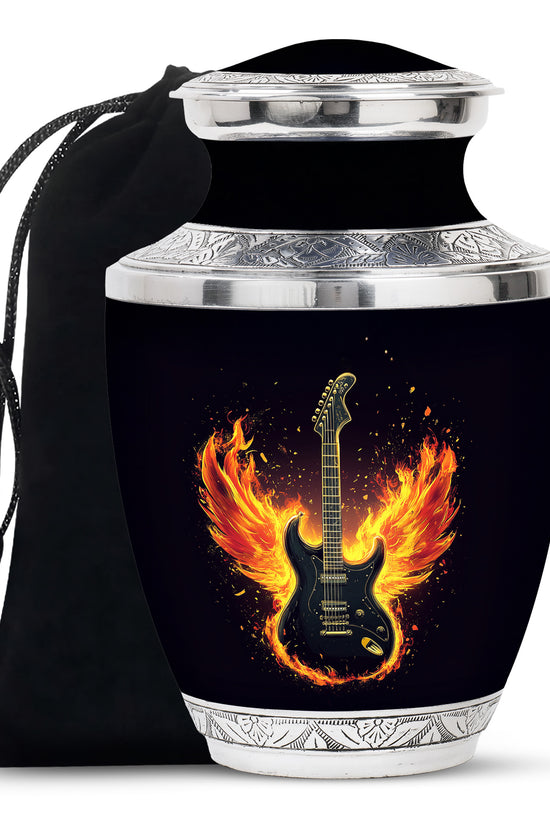 Firewings Guitar Urn - Beautifully Handcrafted Cremation Urn For Ashes