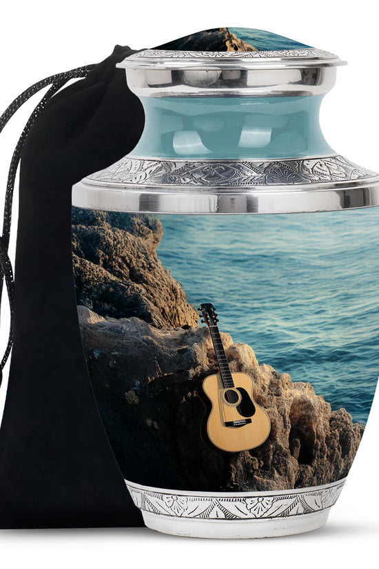 Music Guitar Cremation Urn -Beach Theme Urn For Ashes