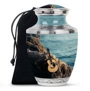 Music Guitar Cremation Urn -Beach Theme Urn For Ashes