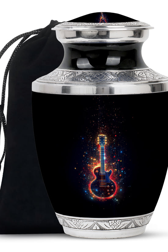 Heavenly Guitar Tribute Urn - Memories Urn For Adults