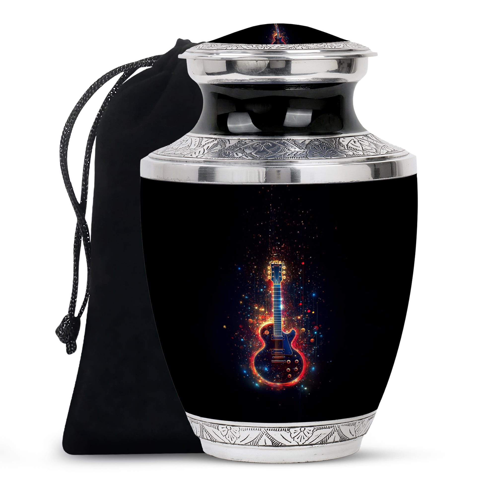 Heavenly Guitar Tribute Urn - Memories Urn For Adults