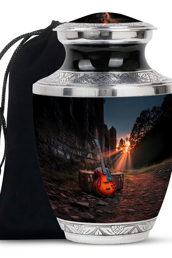 Guitar Memorial Urn - Musical Theme Cremation Urn For Adult Ashes