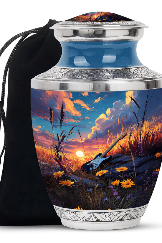 Peaceful Guitar Cremation Urn - Musical Tribute Urn For Loved Ones