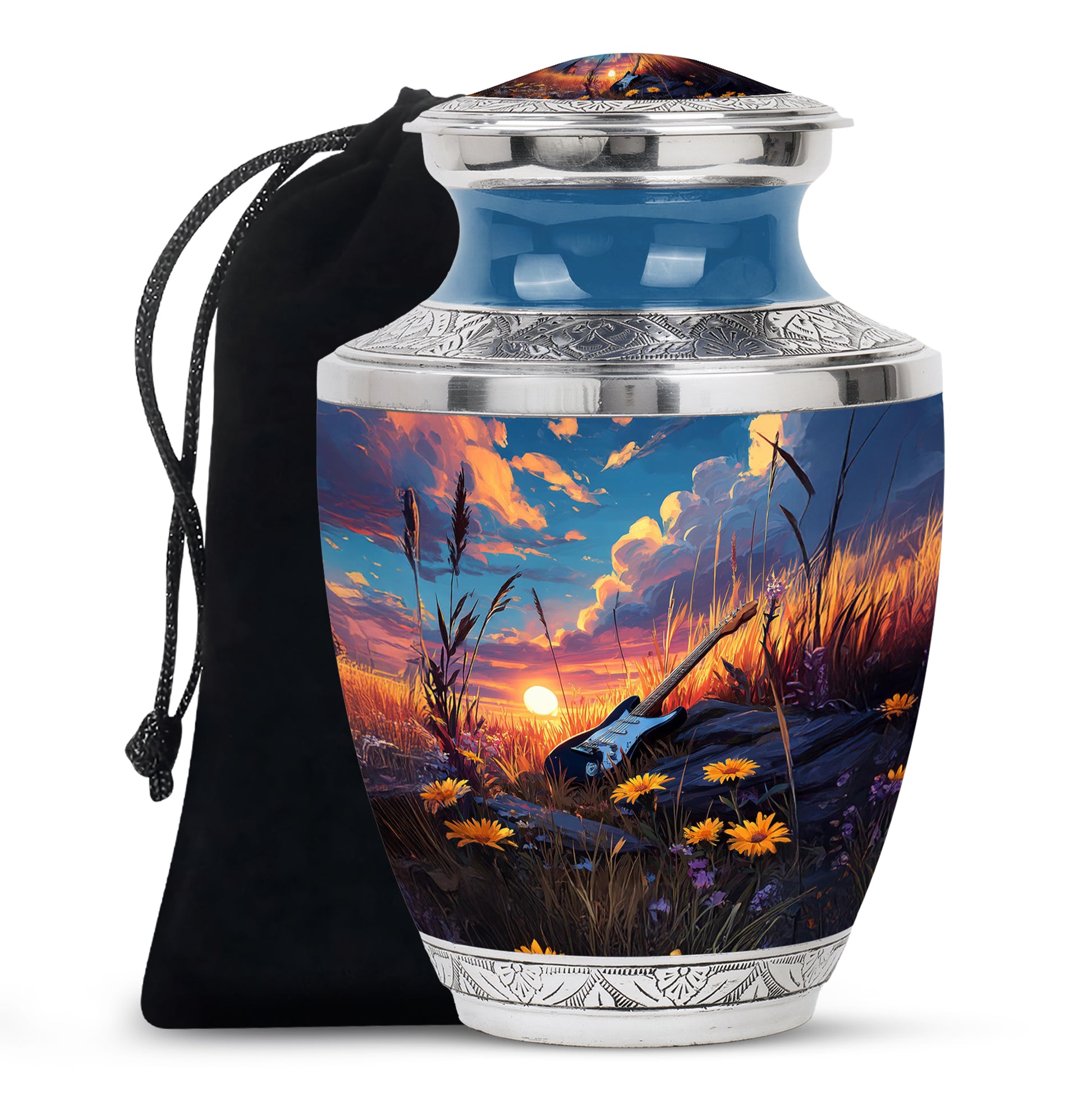 Peaceful Guitar Cremation Urn - Musical Tribute Urn For Loved Ones