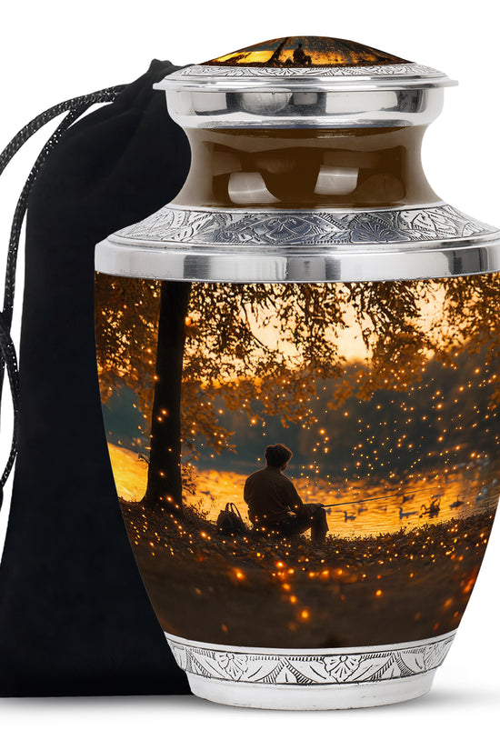 Fisherman Tribute Urn - Nature Cremation Urn For Adults