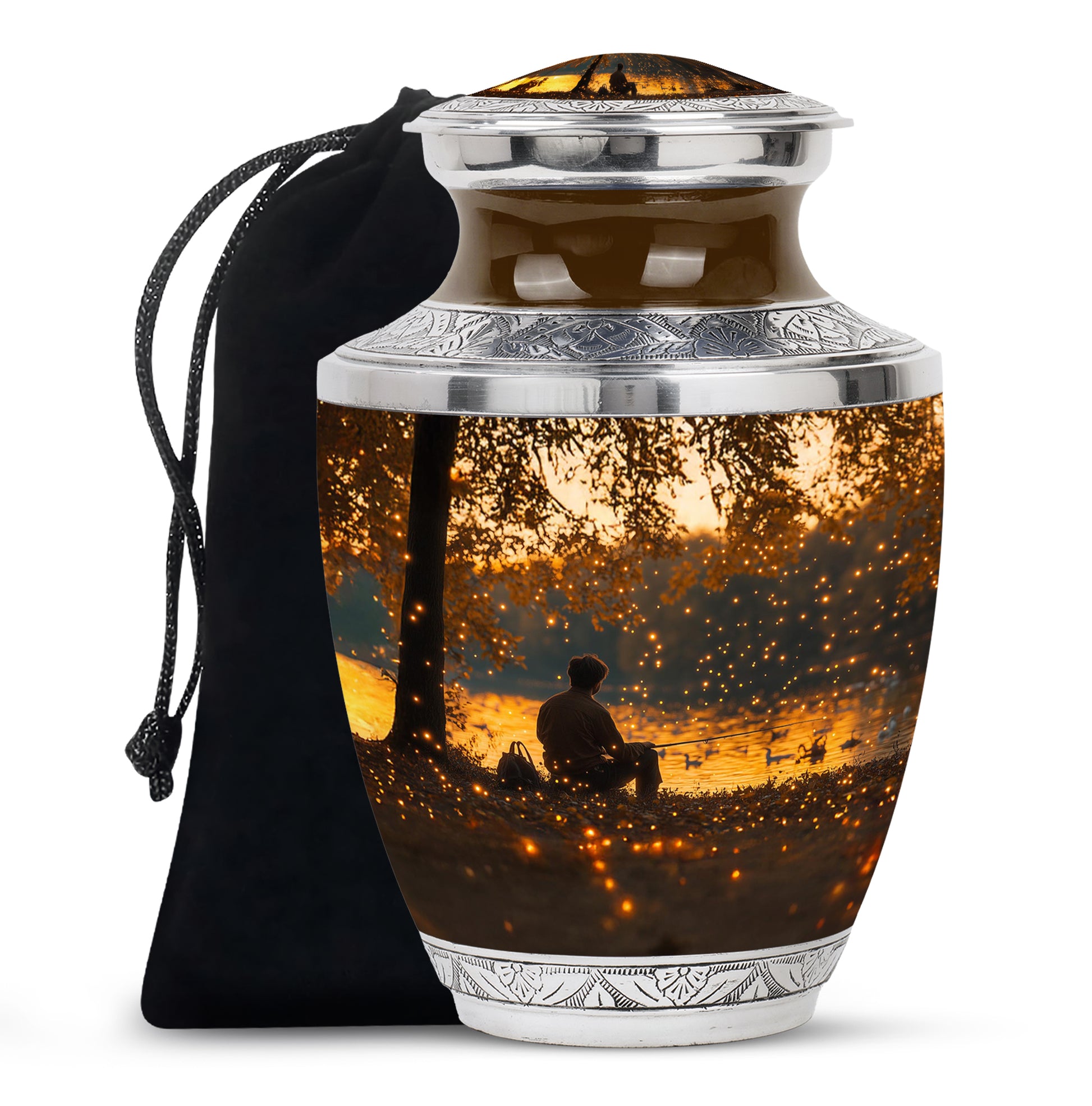 Fisherman Tribute Urn - Nature Cremation Urn For Adults
