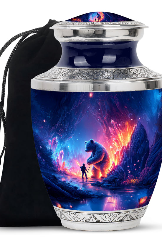 Cave Bear Cremation Urn - Protector Memorial Urn For Father & Mother