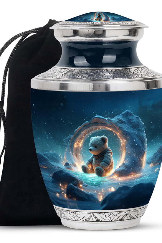 Cute Teddy Bear Memorial Urn - Funeral Urn For Human Ashes