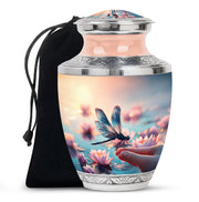 Blue Dragonfly Funeral Urn – Lotus Memorial Urn For Human Ashes