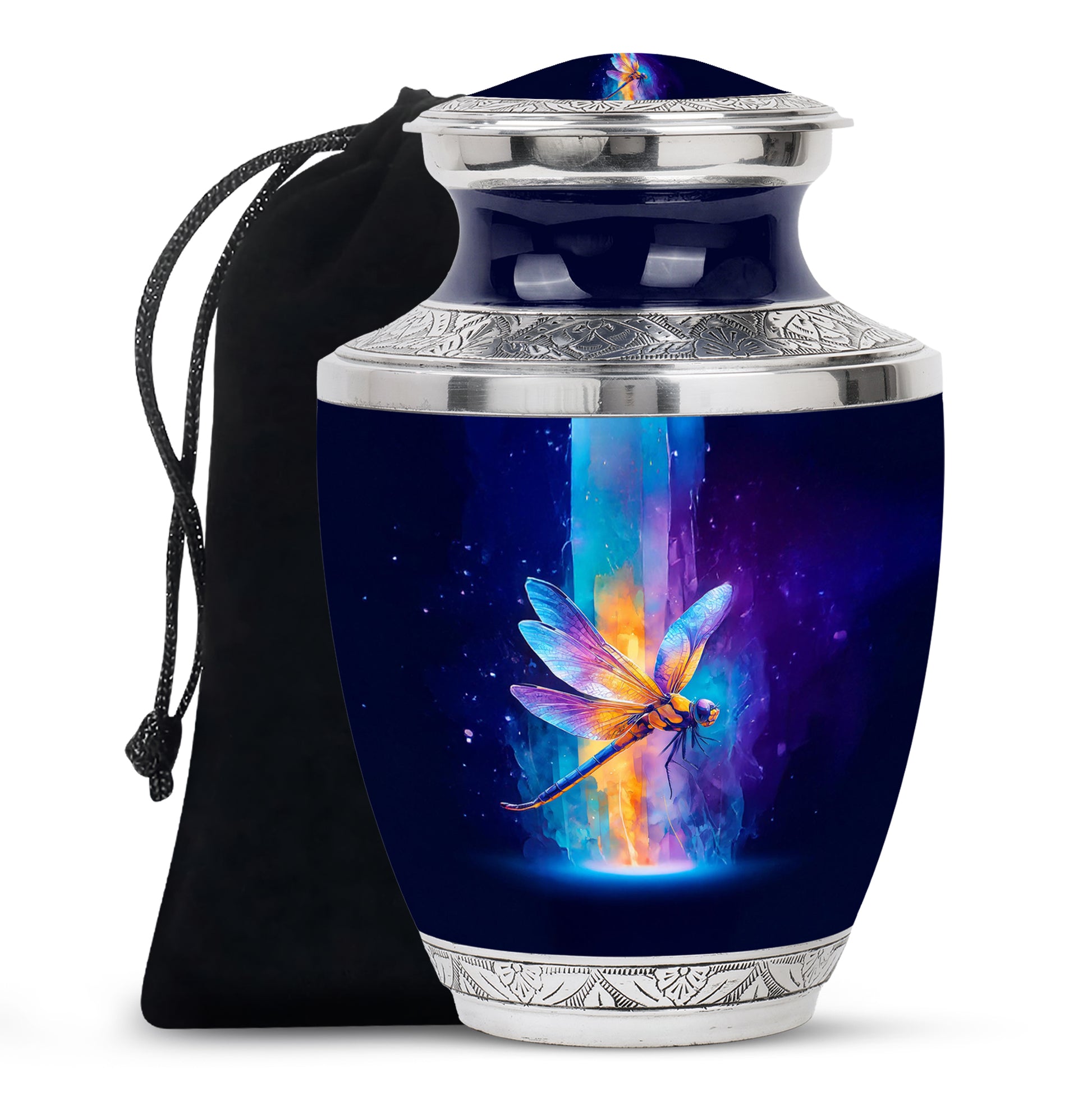 Dragonfly Cremation Urn - Colorful Light Memorial Urn For Human Ashes