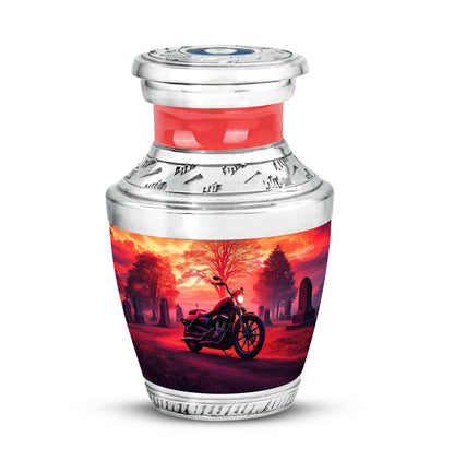 Inspiring Red Bike Testament Urn for Human Ashes - 10-inch, 200 cu in - Karyliz