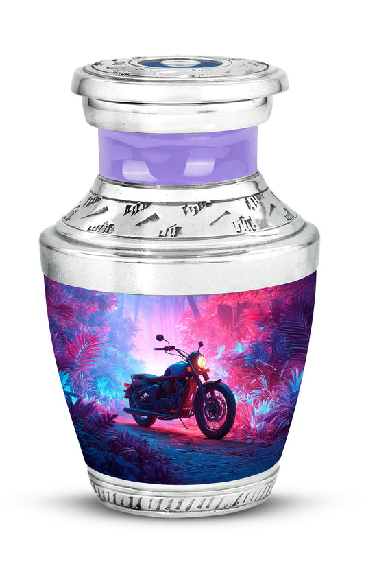 Blue Resounding Bike Memorial Urn for Ashes - 10-inch, 200 cu in - Karyliz