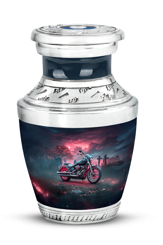 Personalized Eternal Bike Cremation Urns - Blue 10-inch, 200 cu in - Karyliz