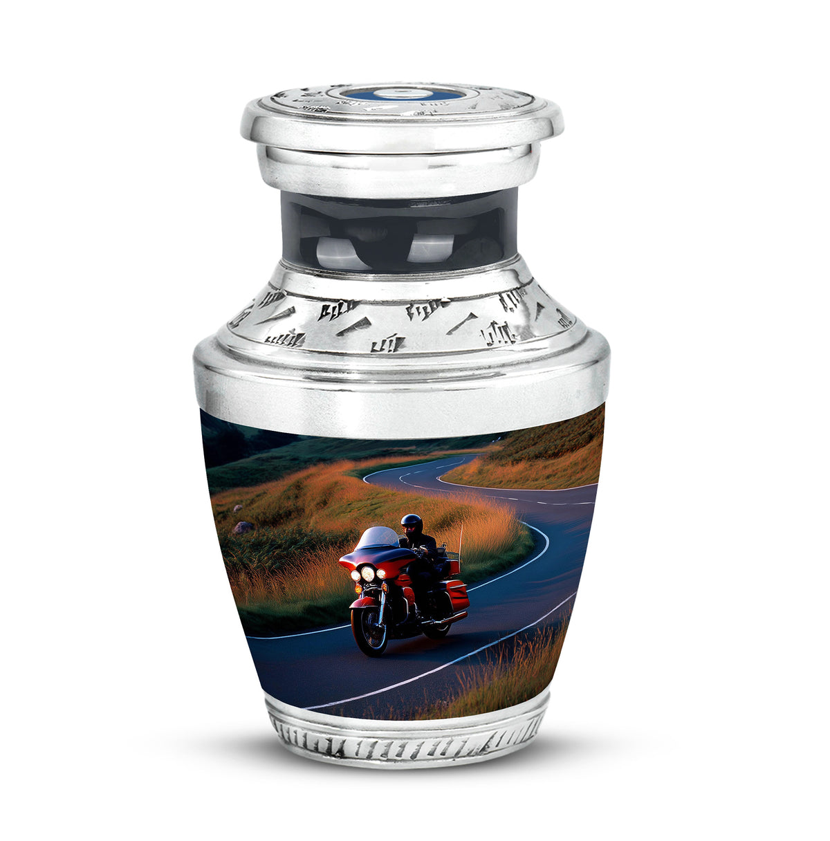 Blue Bike Cremation Urns - Opulent Dedication 10-inch, 200 cu in - Karyliz