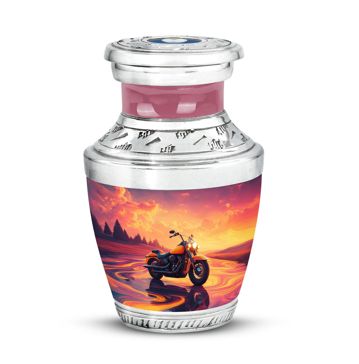 Personalized Elegant Bike Cremation Urns - Pink 10-inch, 200 cu in - Karyliz