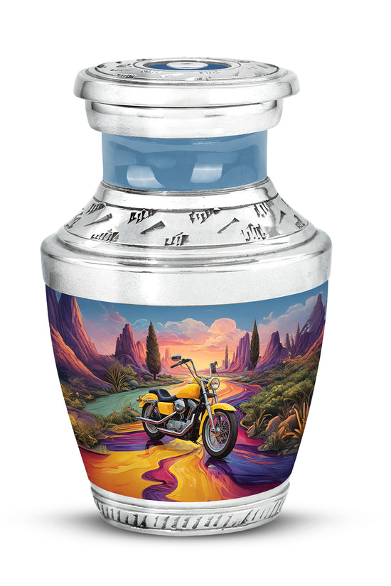 Personalized Bike Cremation Urns - Eminent Blue 10-inch, 200 cu in - Karyliz