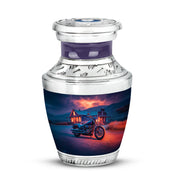 Remarkable Bike Memorial Cremation Urns - Blue 10-inch, 200 cu in - Karyliz