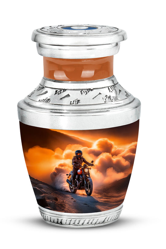 Distinguished Gold Bike Cremation Urn for Ashes - 10-inch, 200 cu in - Karyliz