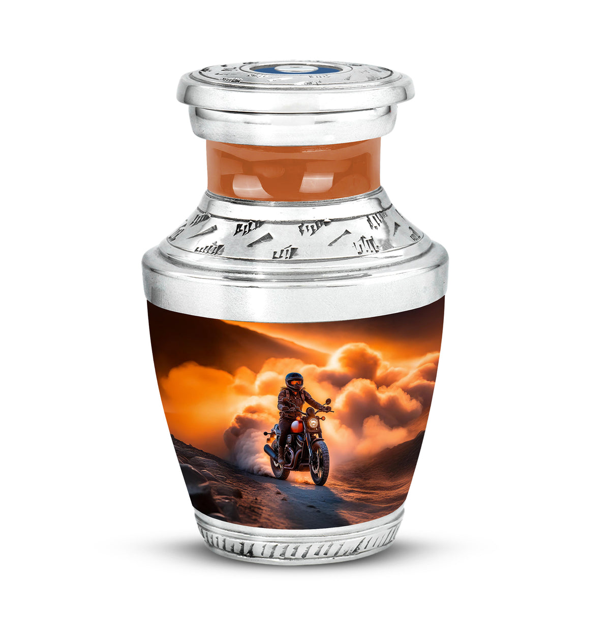 Distinguished Gold Bike Cremation Urn for Ashes - 10-inch, 200 cu in - Karyliz