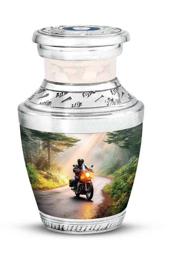 Gold Bike Memorial Cremation Urns for Human Ashes - 10-inch, 200 cu in - Karyliz