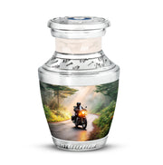 Gold Bike Memorial Cremation Urns for Human Ashes - 10-inch, 200 cu in - Karyliz