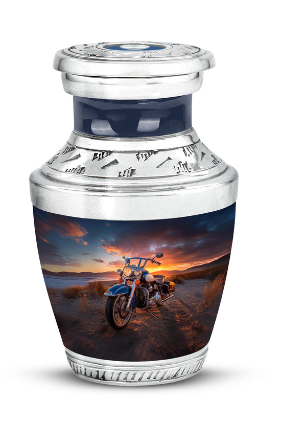 Black Bike Honor Cremation Urns for Human Ashes - 10-inch, 200 cu in - Karyliz