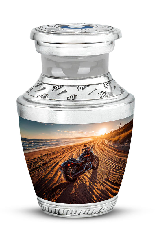 Distinguished Gray Bike Cremation Urn for Ashes - 10-inch, 200 cu in - Karyliz
