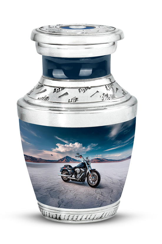 Lustrous Bike Cremation Urns for Human Ashes - Blue 10-inch - Karyliz