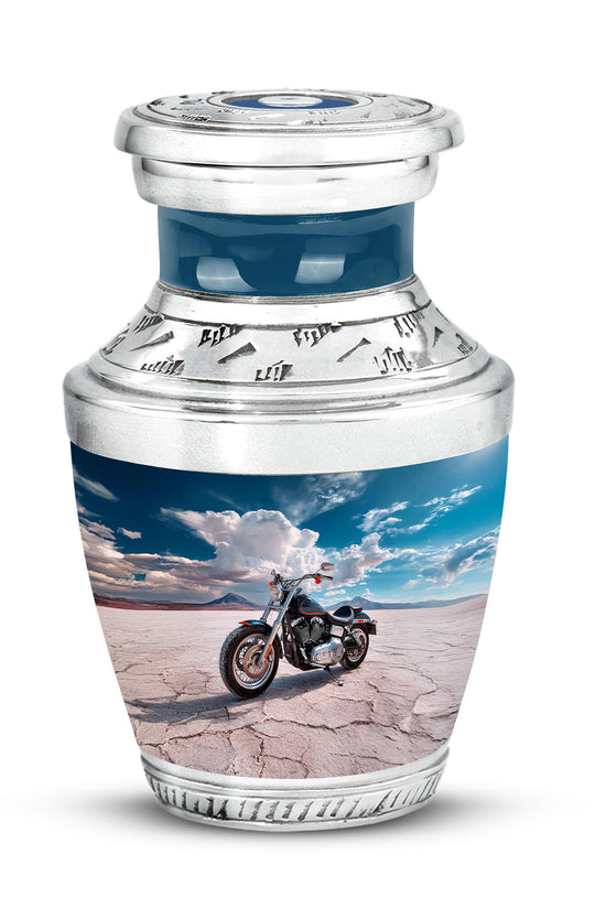 Hallowed Bike Cremation Urns for Human Ashes - Blue 10-inch - Karyliz