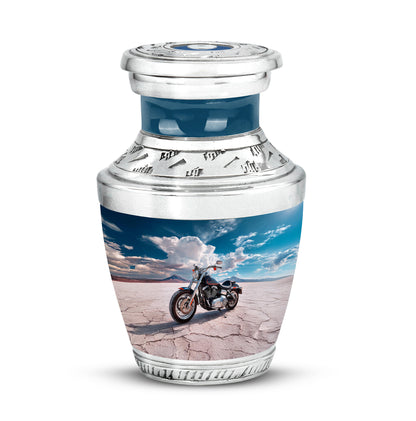 Hallowed Bike Cremation Urns for Human Ashes - Blue 10-inch - Karyliz