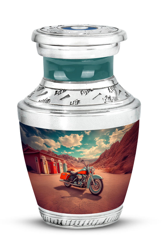 Harmonious Bike Cremation Urns for Human Ashes - Teal 10-inch - Karyliz