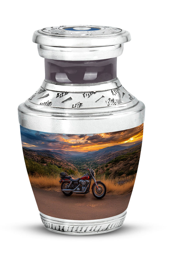 Personalized Bike Cremation Urns - Wondrous Blue 10-inch, 200 cu in - Karyliz