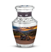 Personalized Bike Cremation Urns - Wondrous Blue 10-inch, 200 cu in - Karyliz