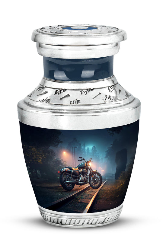 Blue Bike Cremation Urns - Imperial Reflection 10-inch, 200 cu in - Karyliz