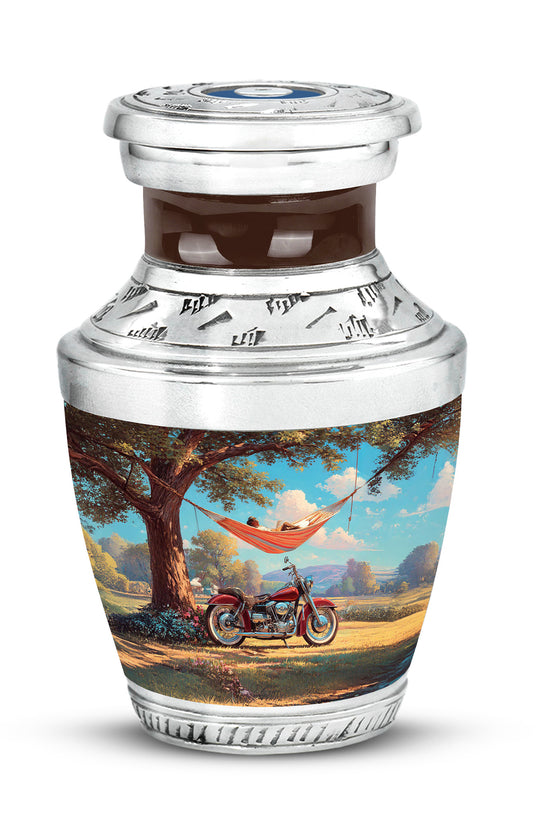 Personalized Refined Bike Cremation Urns - Teal 10-inch, 200 cu in - Karyliz