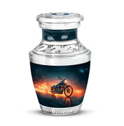 Resplendent Blue Bike Cremation Urn for Ashes - 10-inch, 200 cu in - Karyliz